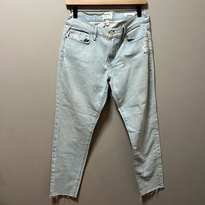 FRAME Le Garcon Boyfriend Jeans Size 27 Jimi Wash‎ Raw Hem